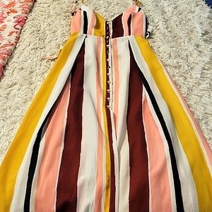 Vestique striped maxi dress